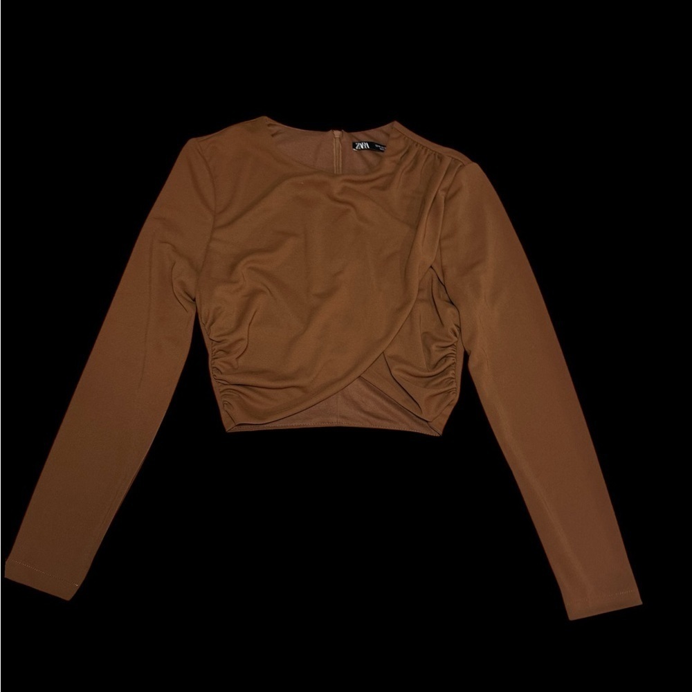 Zara Tan Long Sleeve Women's Top